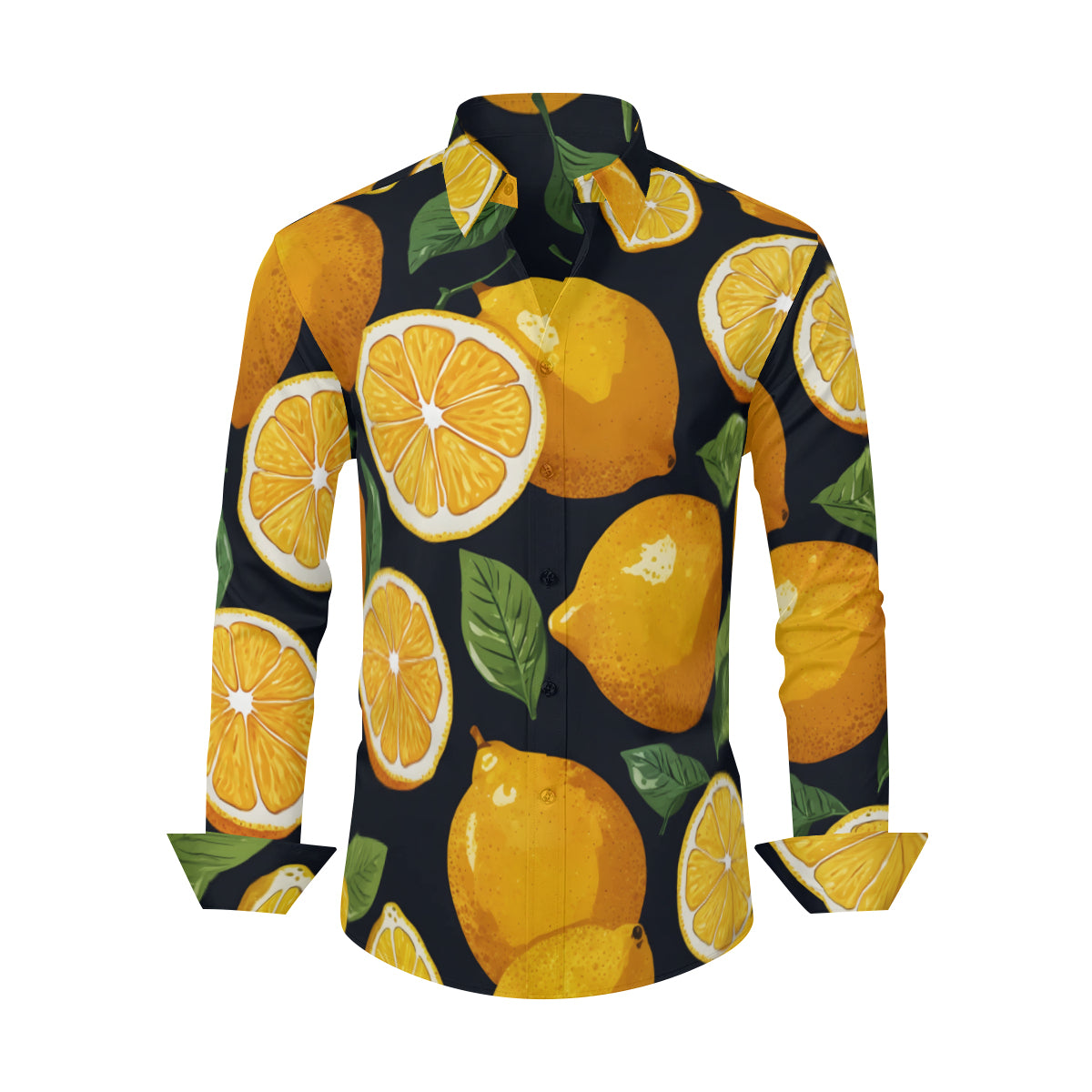 Lemon Men's Classic Long-Sleeved Shirt | Polyester