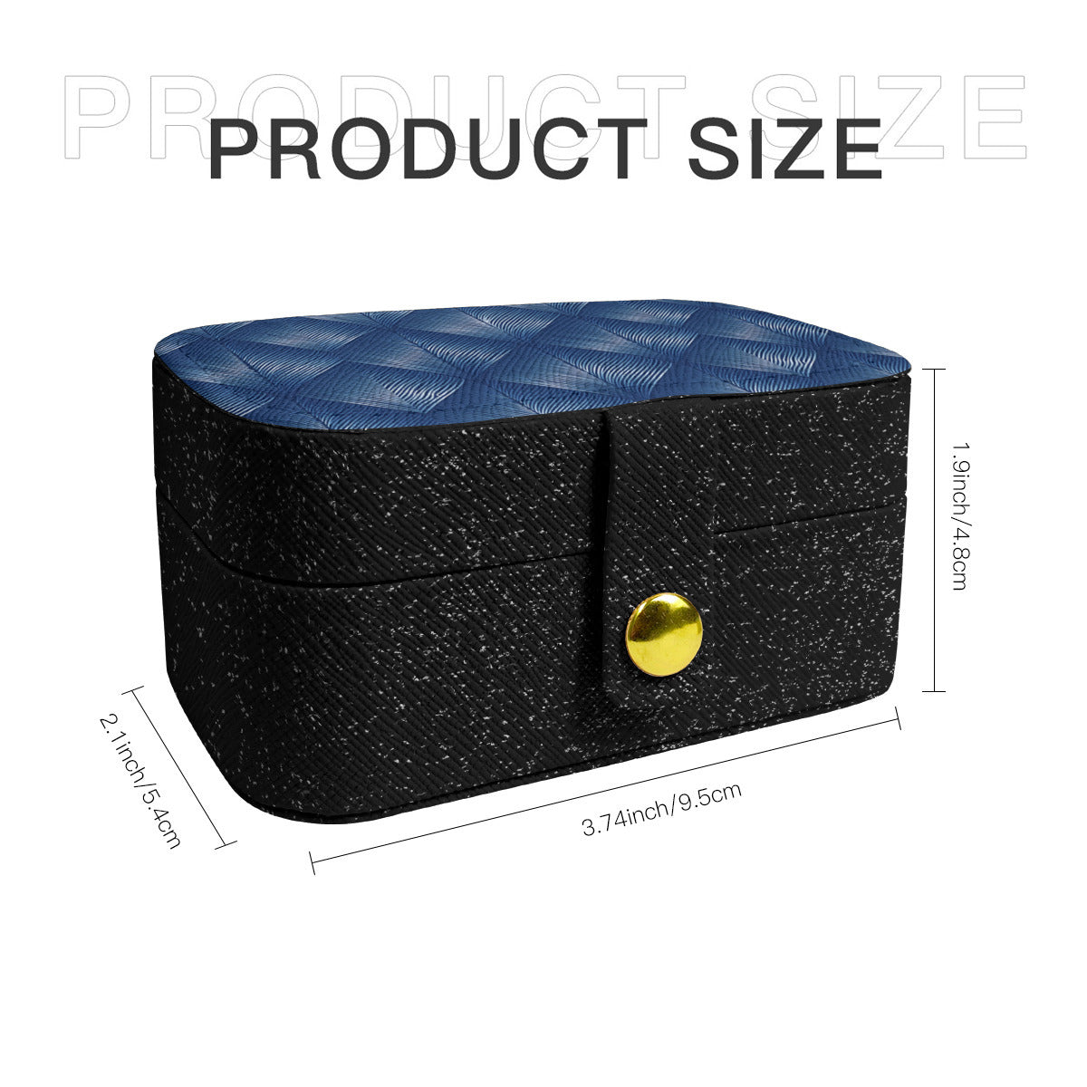 Blue Personalized Portable Jewelry Box