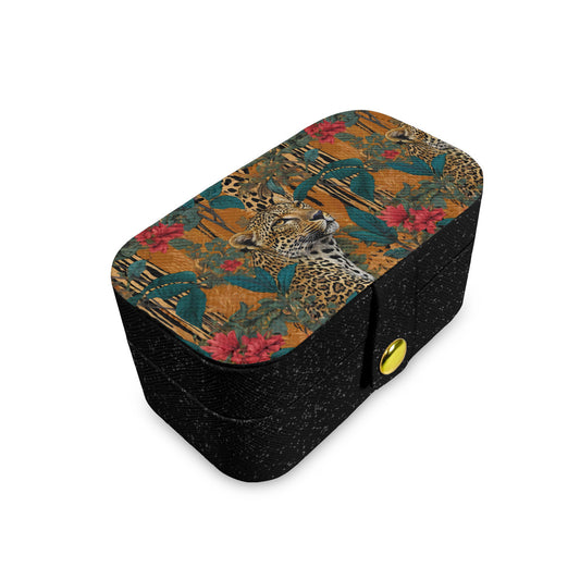 Warrior Leopard Personalized Portable Jewelry Box | PU