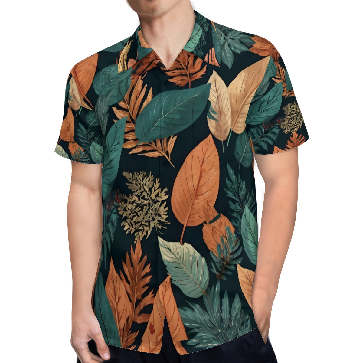 Colorful Leaves All-Over Print Hawaiian Shirt | Polyester