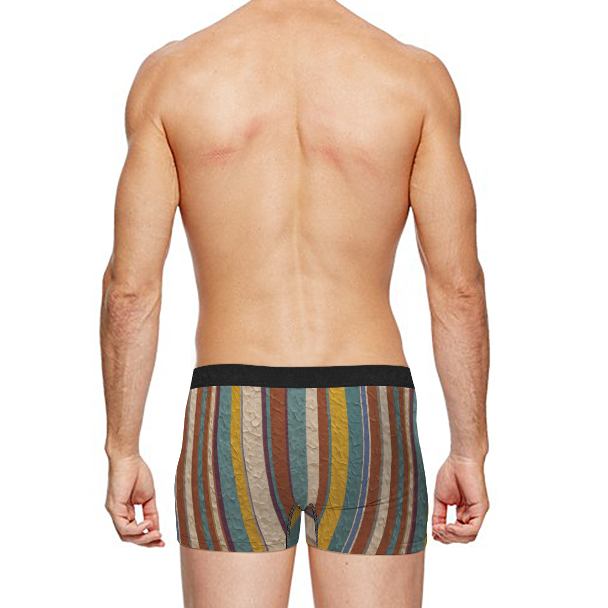 Strip Design Men's Underwear (Front and Back Design)丨Polyester