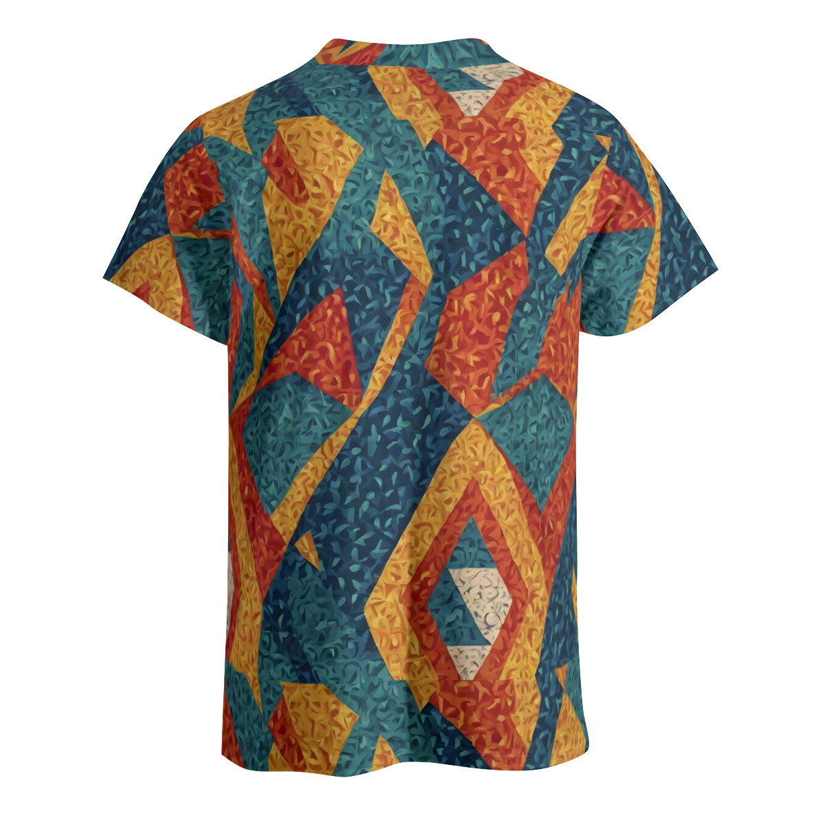 Abstract Pattern Men's T-Shirt (Mesh Fabric) | Polyester