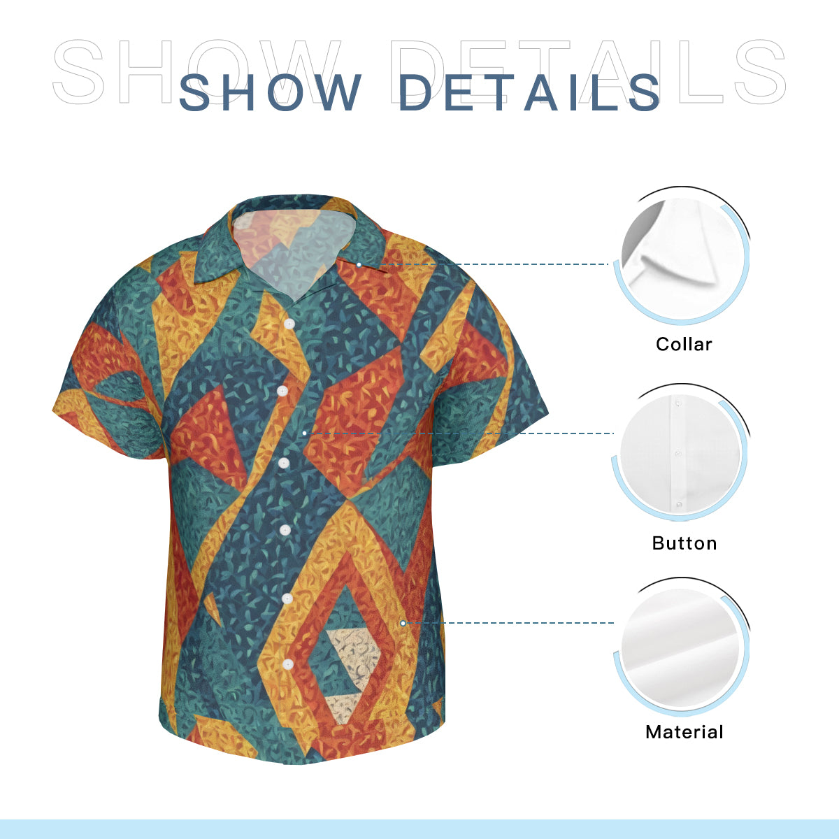 Abstract Pattern Hawaiian Shirt（No chest pocket) | Polyester