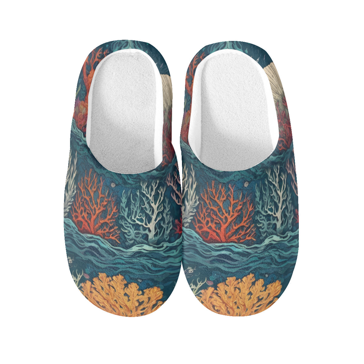 Under Sea Beauty Personalized Warm Cotton Slippers | Flannel