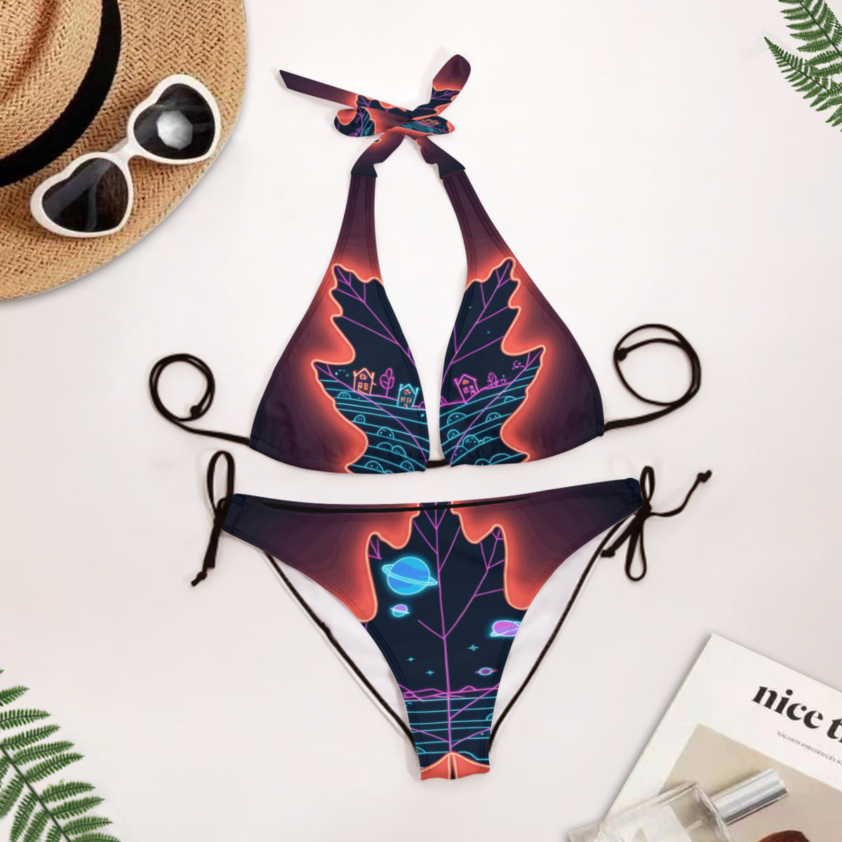 Smart Leave Bikini Swimsuit