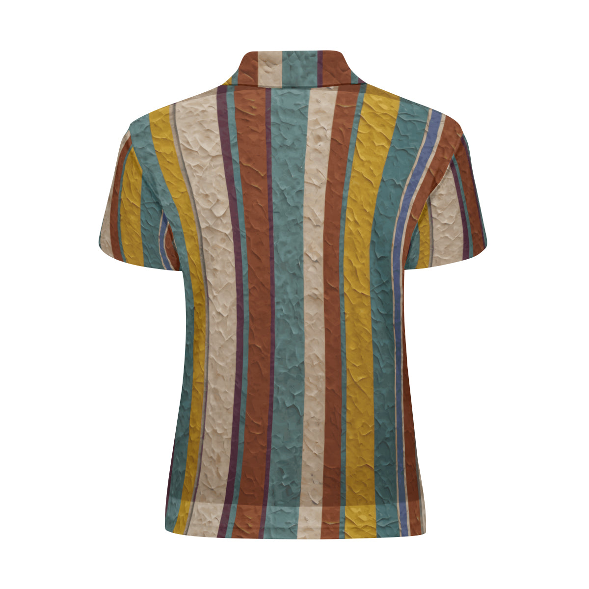 Strip Design Women's Short-Sleeved Polo Shirt