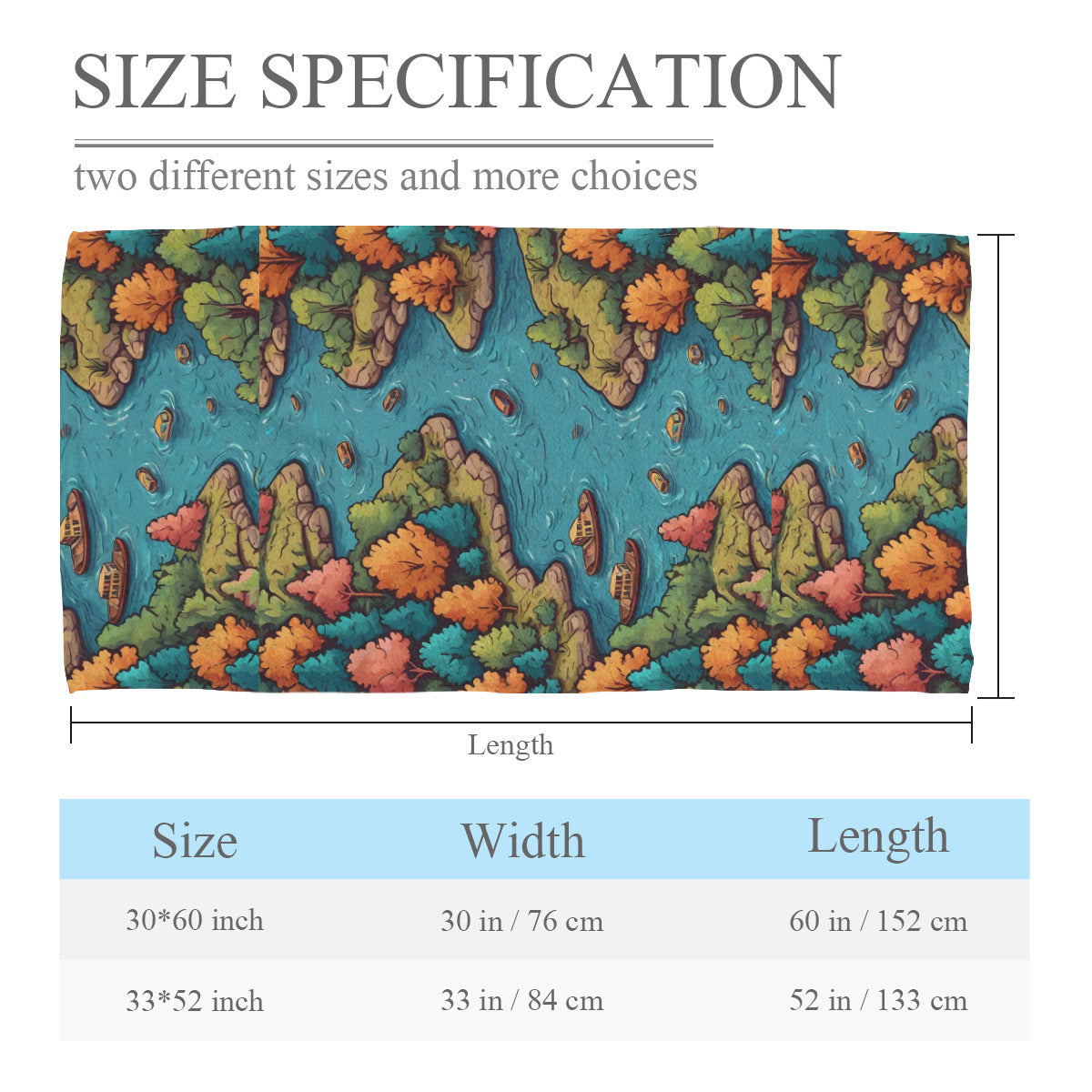 River Front Design Beach towel (comfortable model)｜Polyester