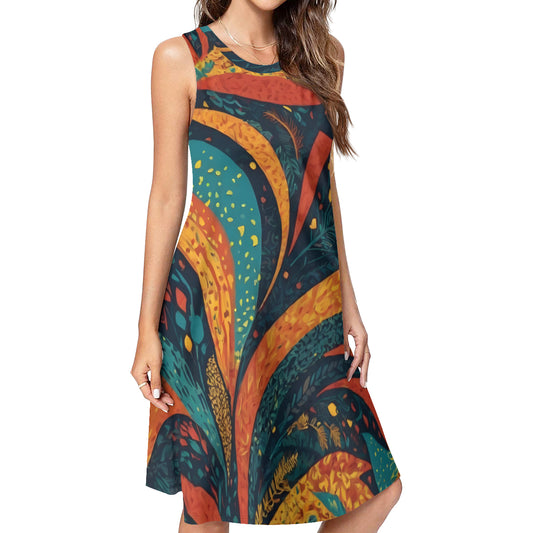 Abstract Beauty Women's Casual Dress | Polyester