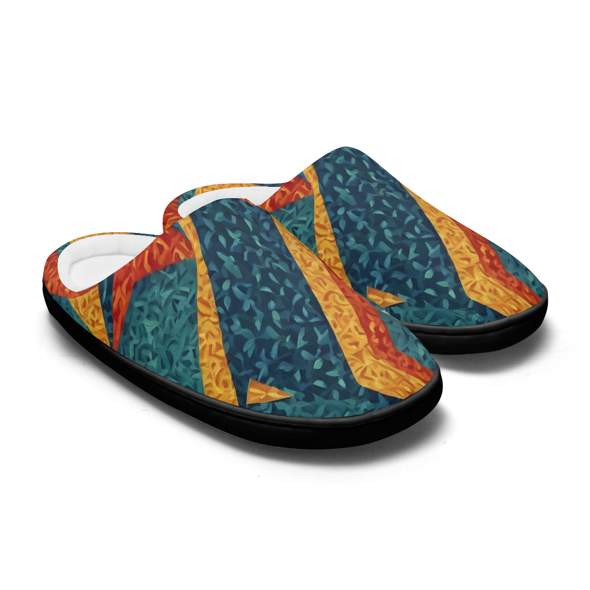 Abstract Pattern Personalized Warm Cotton Slippers | Flannel