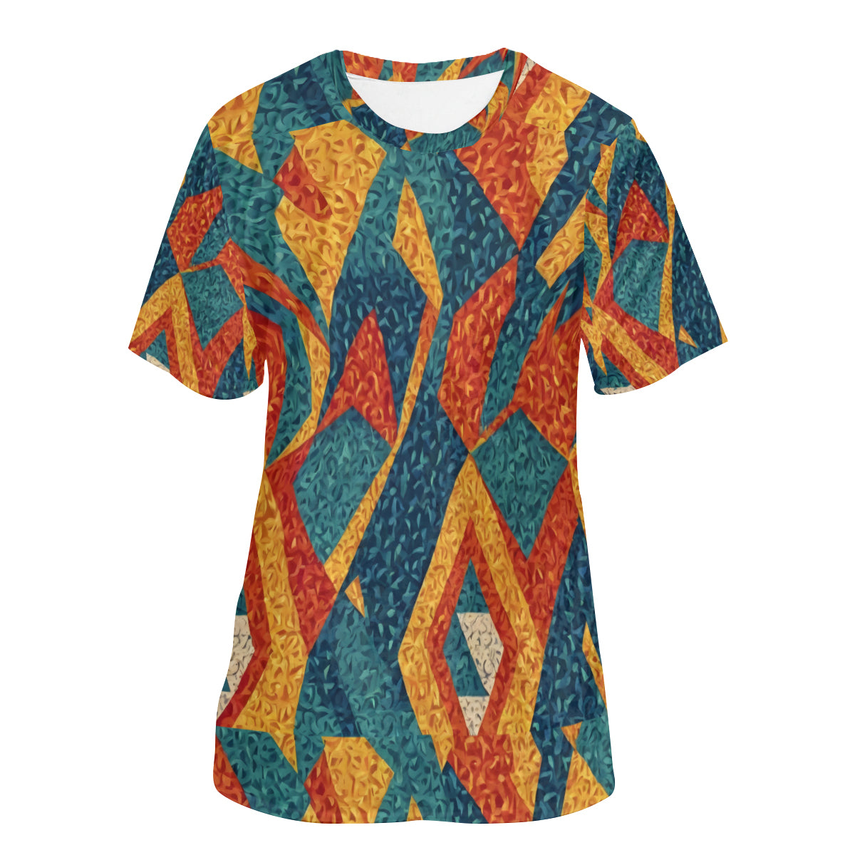 Abstract Pattern O-Neck Vintage Men's T-Shirt | Velvet