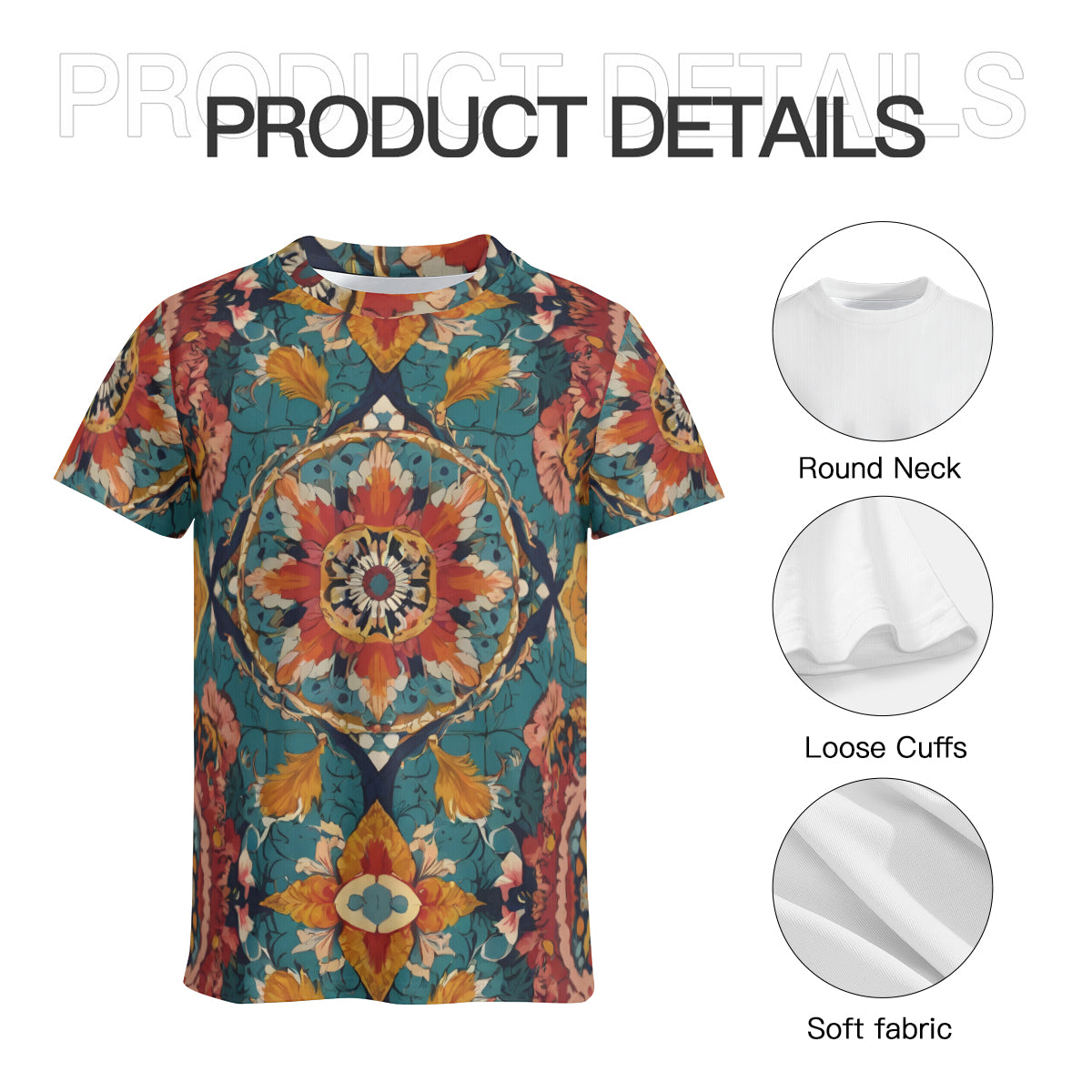 Abstract Design Men's Comfort T-Shirt | 190GSM 95%Polyester 5%Spandex