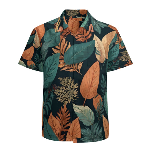 Colorful Leaves All-Over Print Hawaiian Shirt | Polyester