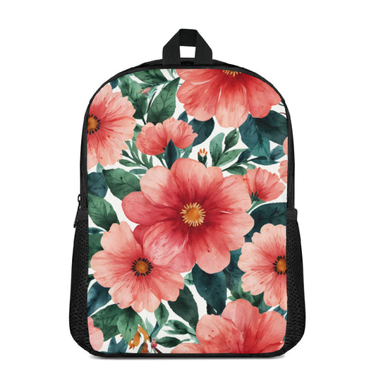 Floral Personlized Double-layer school bag｜Polyester