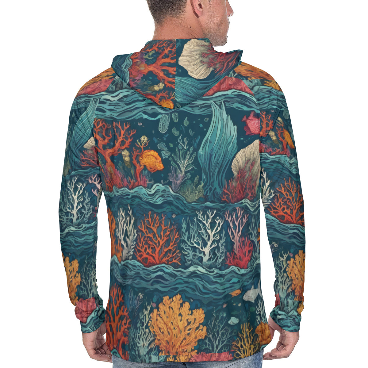 Under Sea Beauty Men's Sun Protection Long Sleeve Hoodie