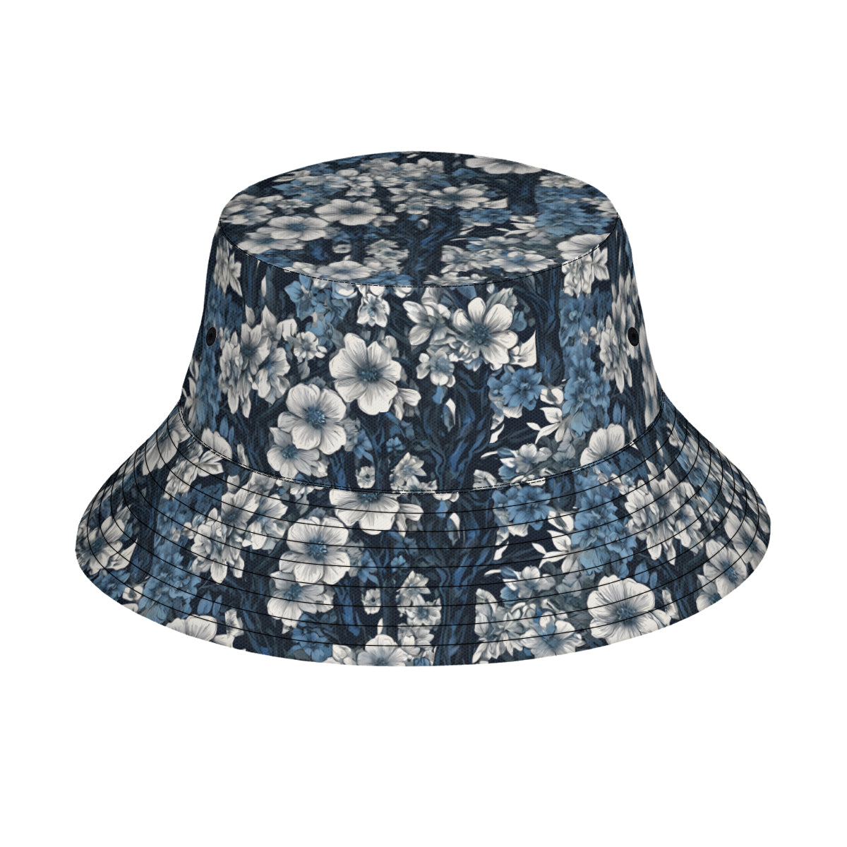 Floral Blue Fisherman Hat | Polyester