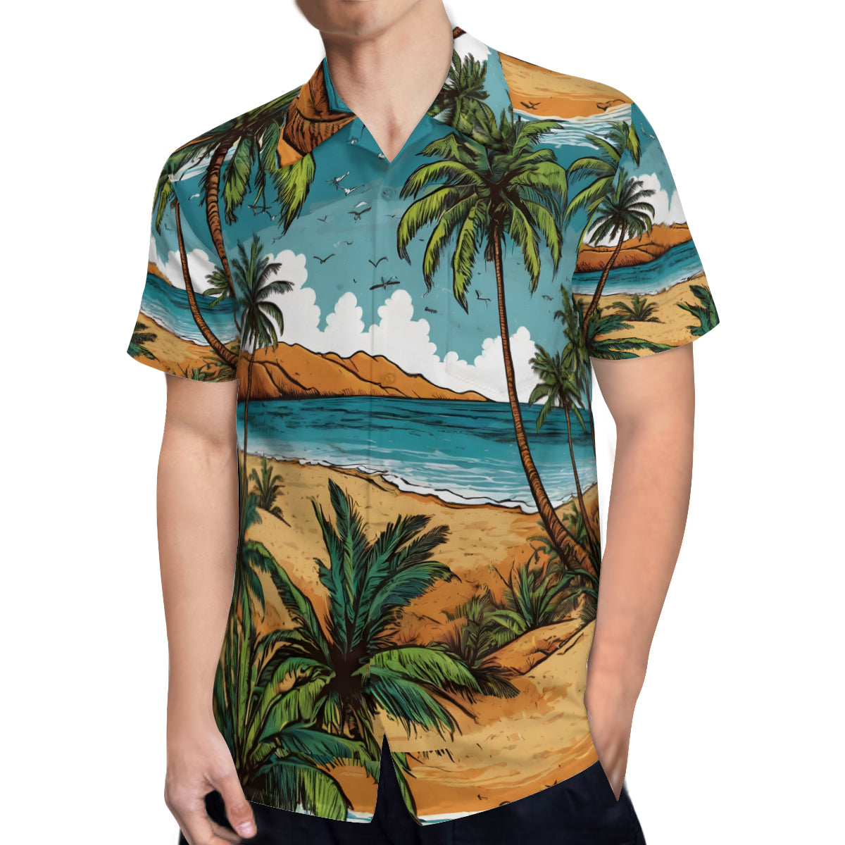 Beach Front Hawaiian Shirt | Polyester