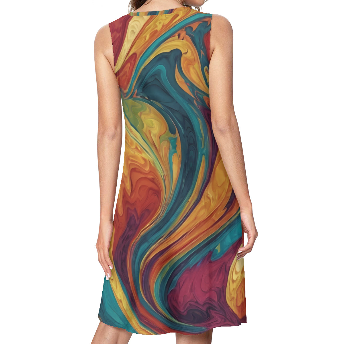 Colorful Design Women's Casual Dress | Polyester