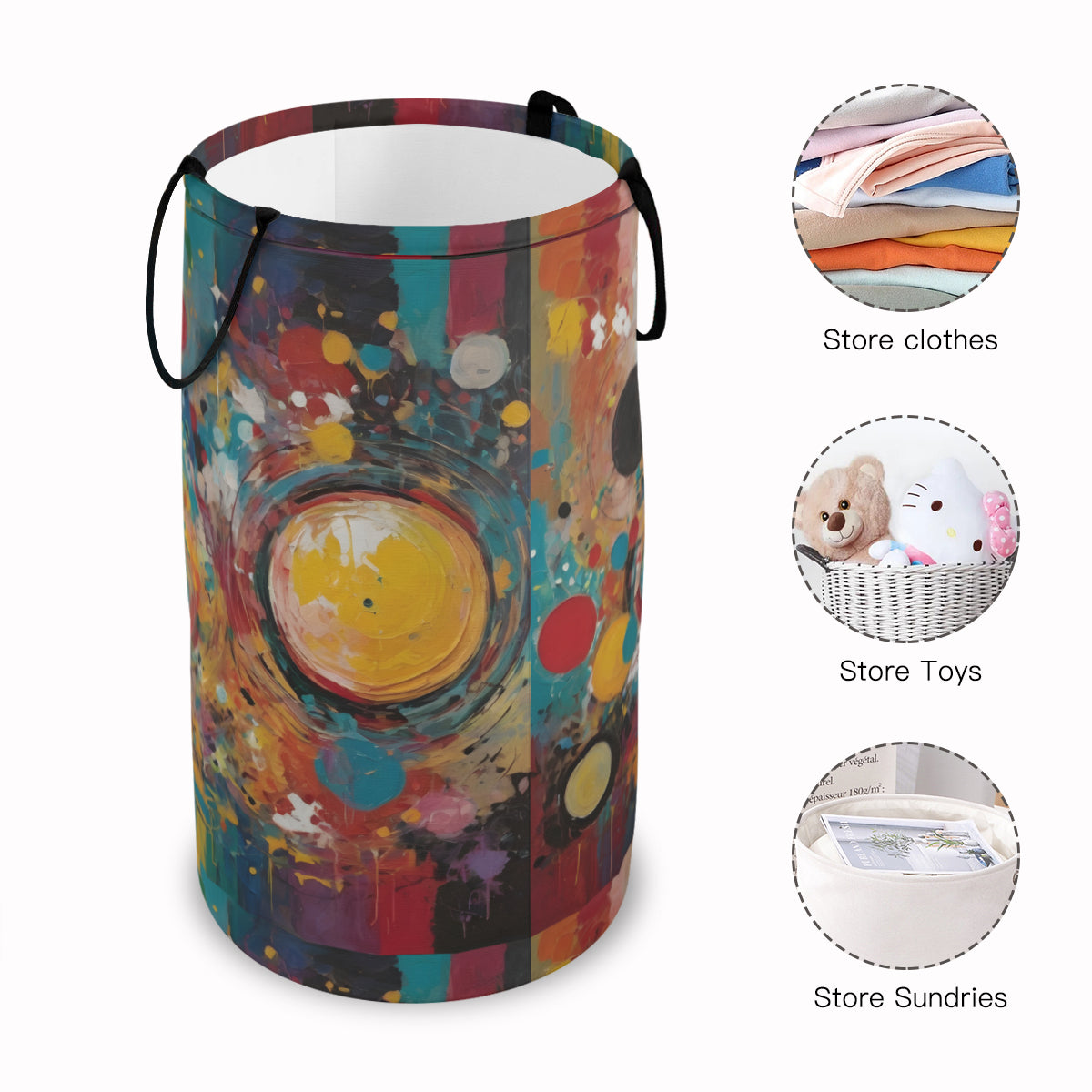 Crazy Design Large Capacity Foldable Laundry Basket | Polyester