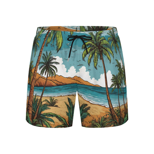 Beach Front Short Sports Beach Shorts (Multifaceted Design) | Polyester