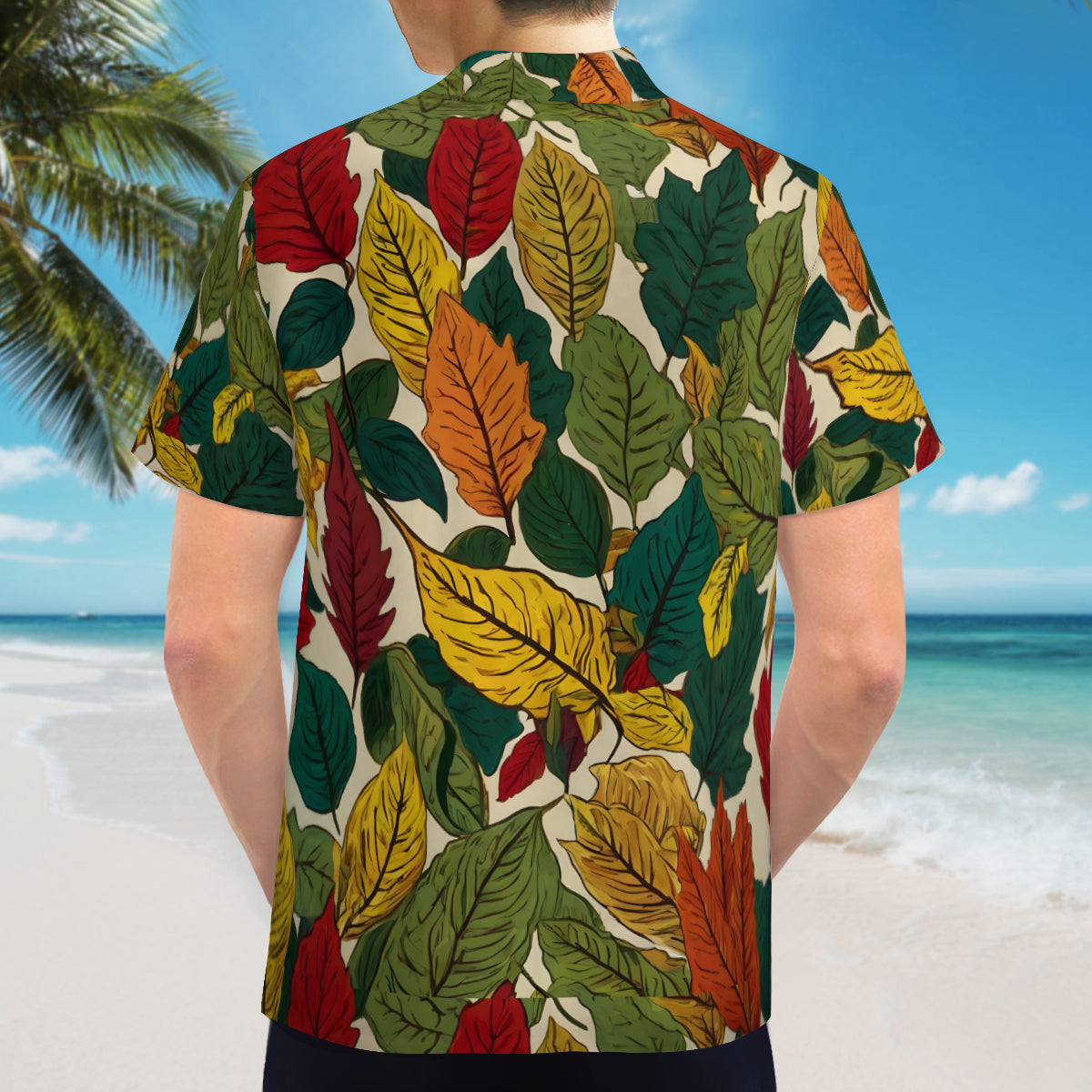 Awesome Leaves All-Over Print Hawaiian Shirt | Polyester