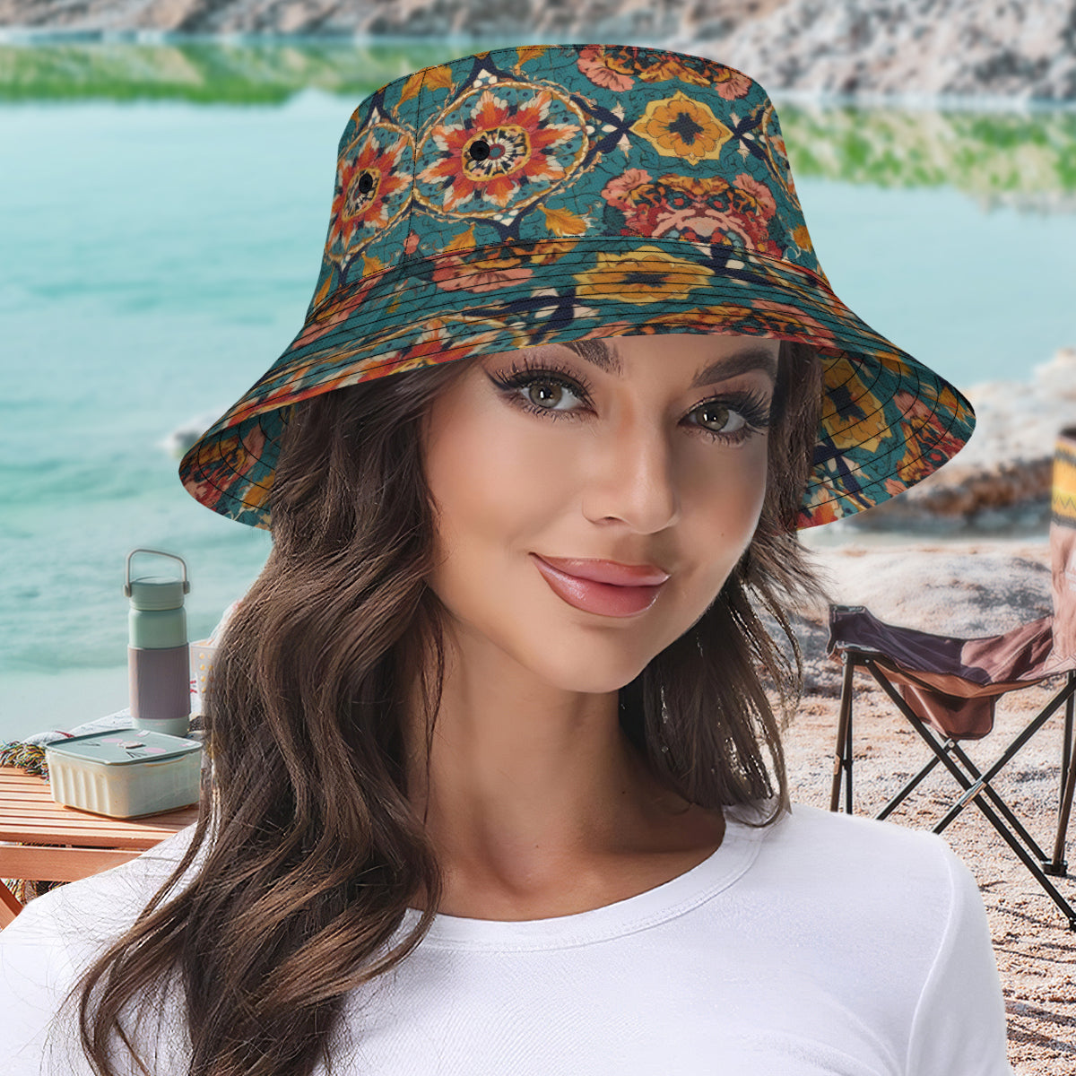 Abstract Design Fisherman Hat | Polyester