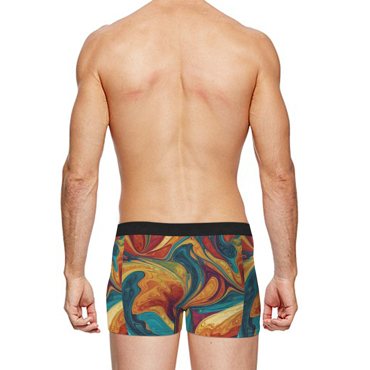 Colorful Design Men's Underwear (Front and Back Design)丨Polyester