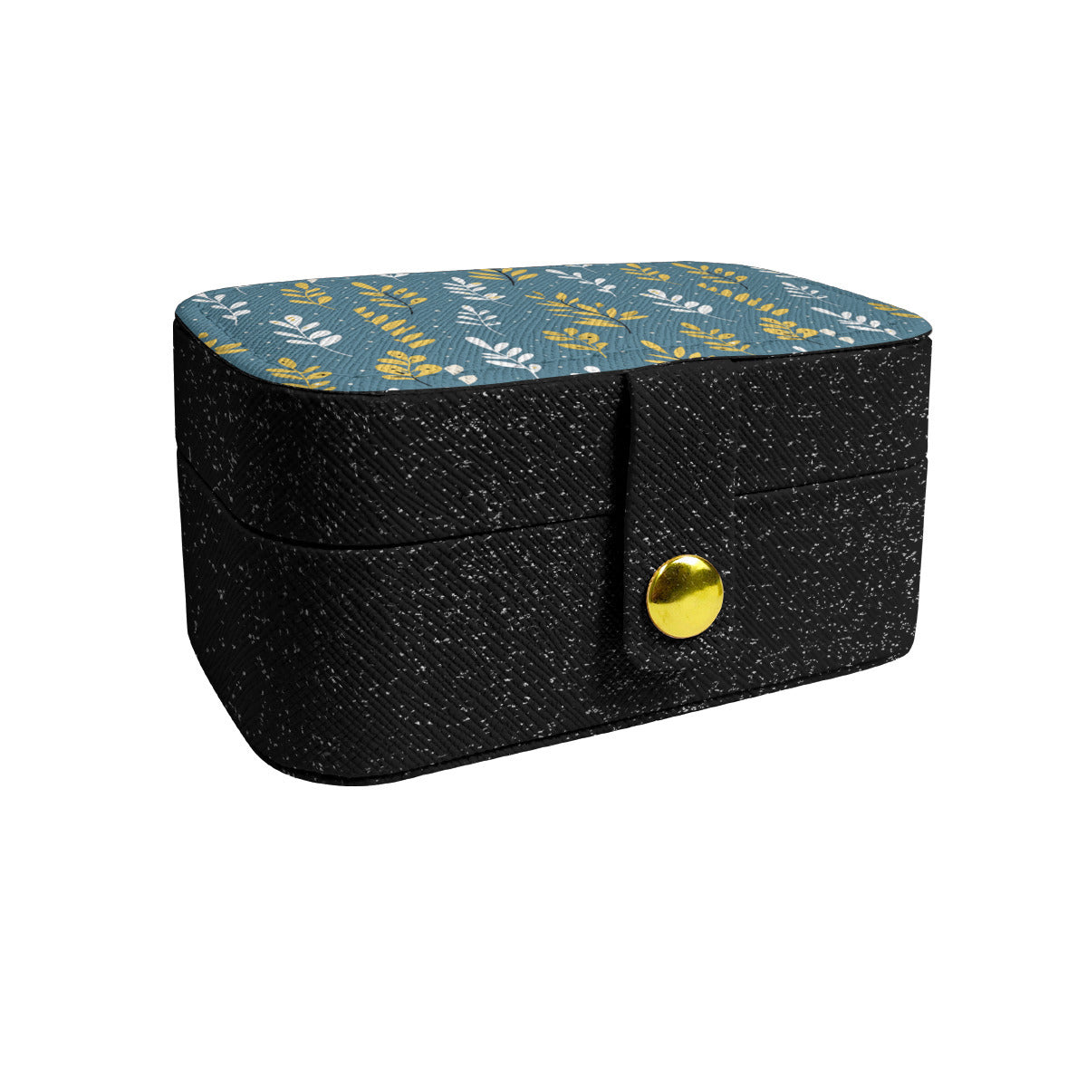 Floral Blue Portable Jewelry Box