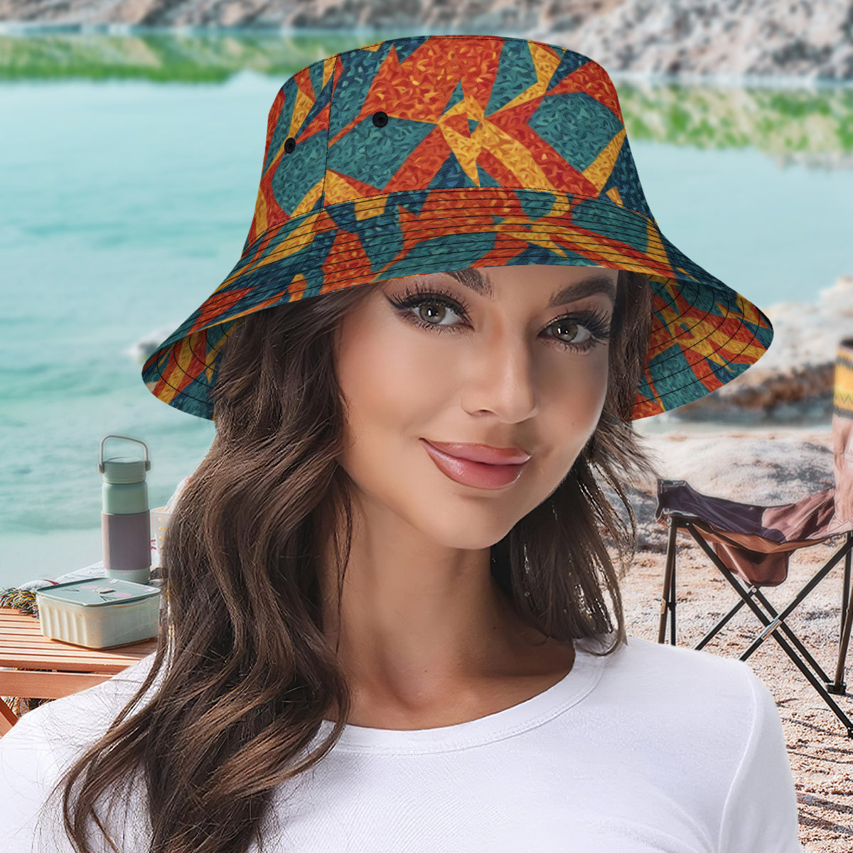 Abstract Pattern Fisherman Hat | Polyester