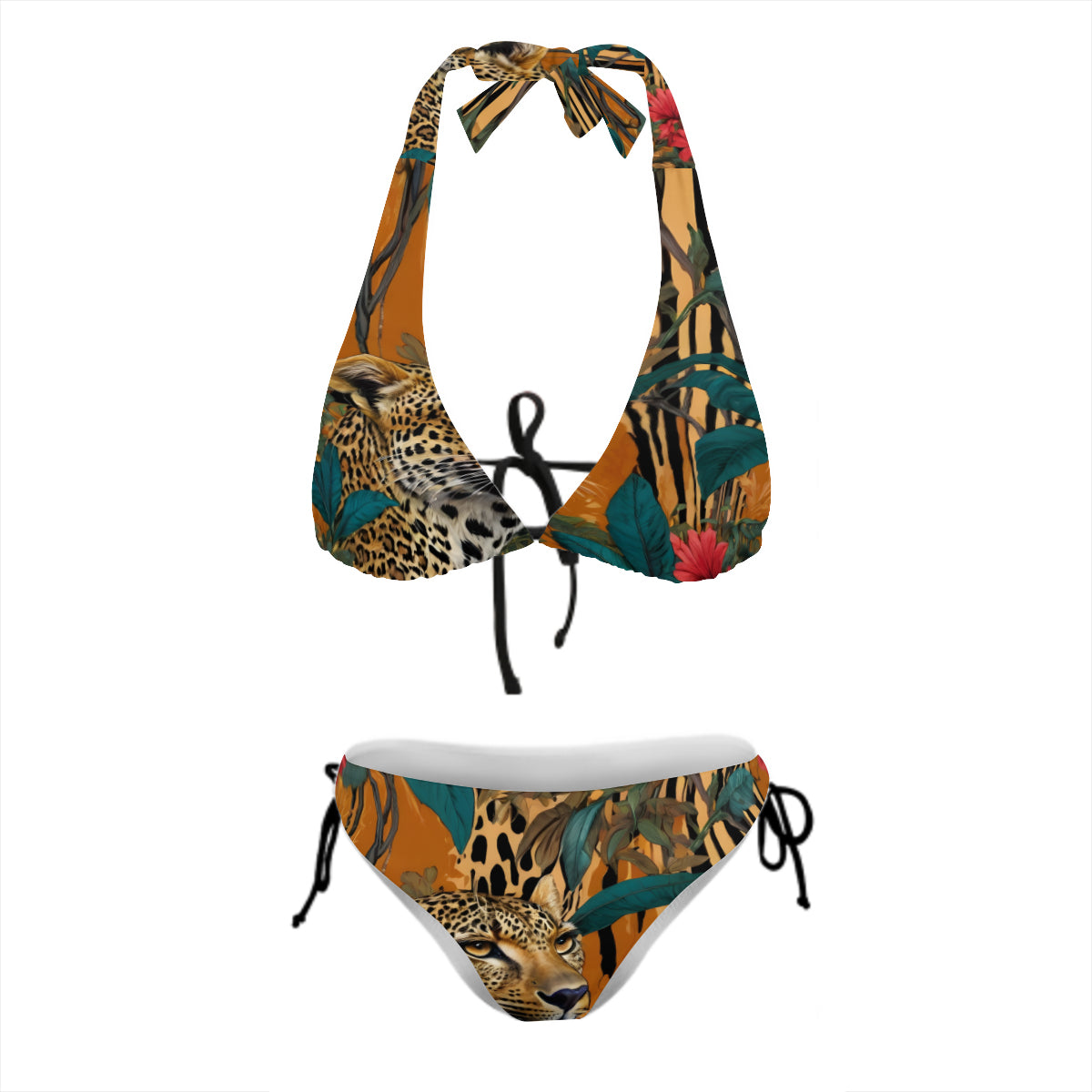 Warrior Leopard Bikini Swimsuit (Multi-Faceted Design)｜Polyester+Spandex