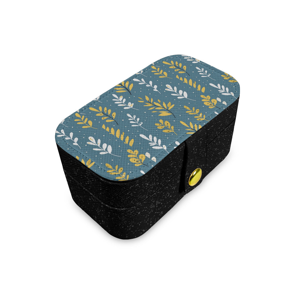 Floral Blue Portable Jewelry Box