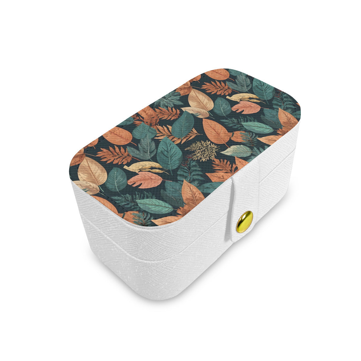 Colorful Leaves Personalized Portable Jewelry Box | PU