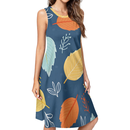 Autumn pattern Print Women's Casual Dress