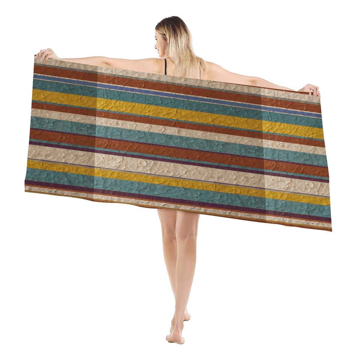 Strip Design Beach towel (comfortable model)｜Polyester