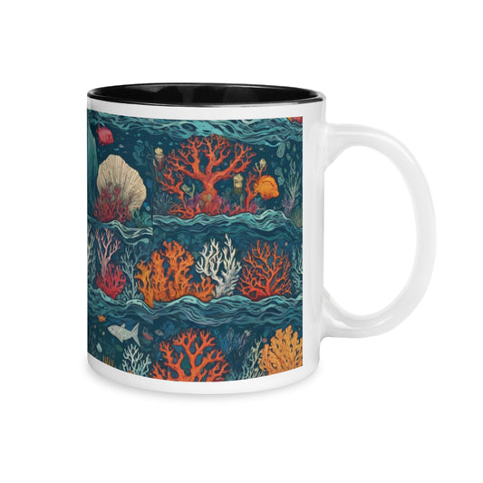 Under Sea Beauty Personalized Internal Black Mug (325ml/11oz) | Ceramic