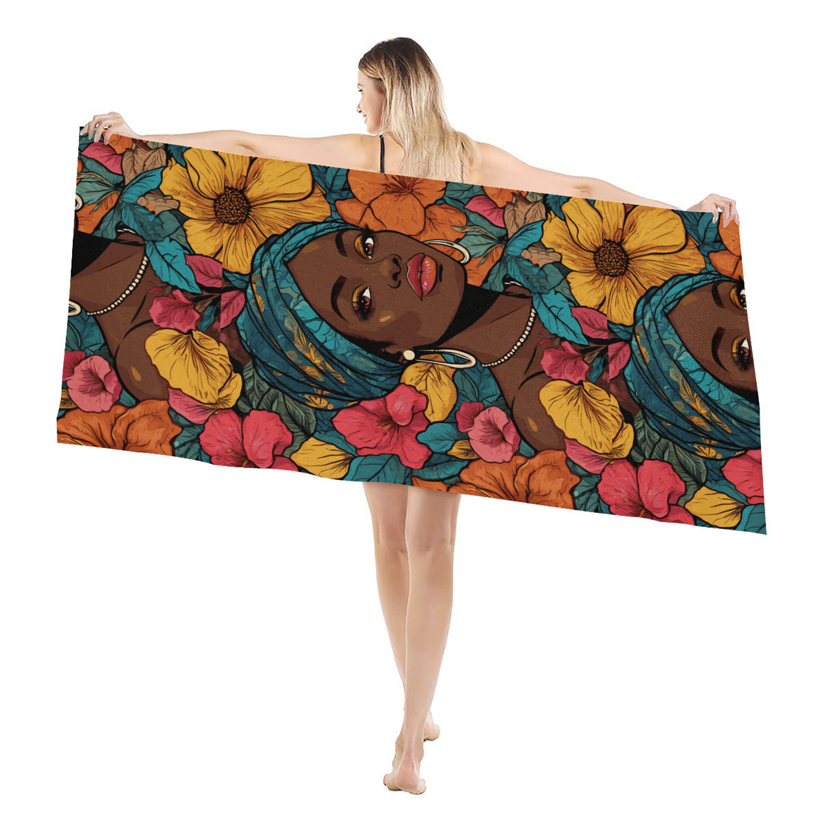 Melanin Queen Beach towel (comfortable model)｜Polyester