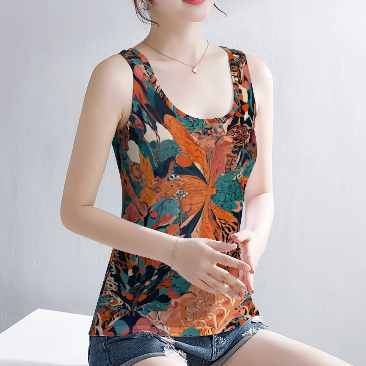 Abstract Vibes Women's Casual Vest