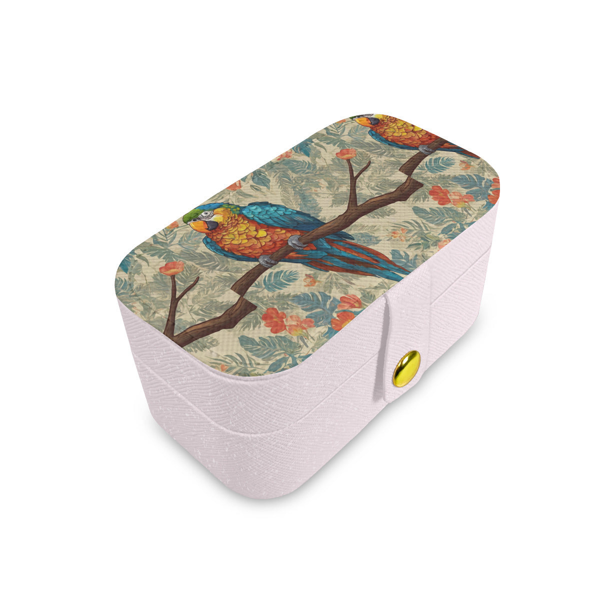 Parrot Design Personalized Portable Jewelry Box | PU
