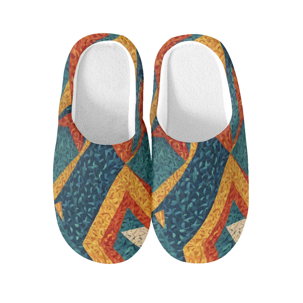 Abstract Pattern Personalized Warm Cotton Slippers | Flannel