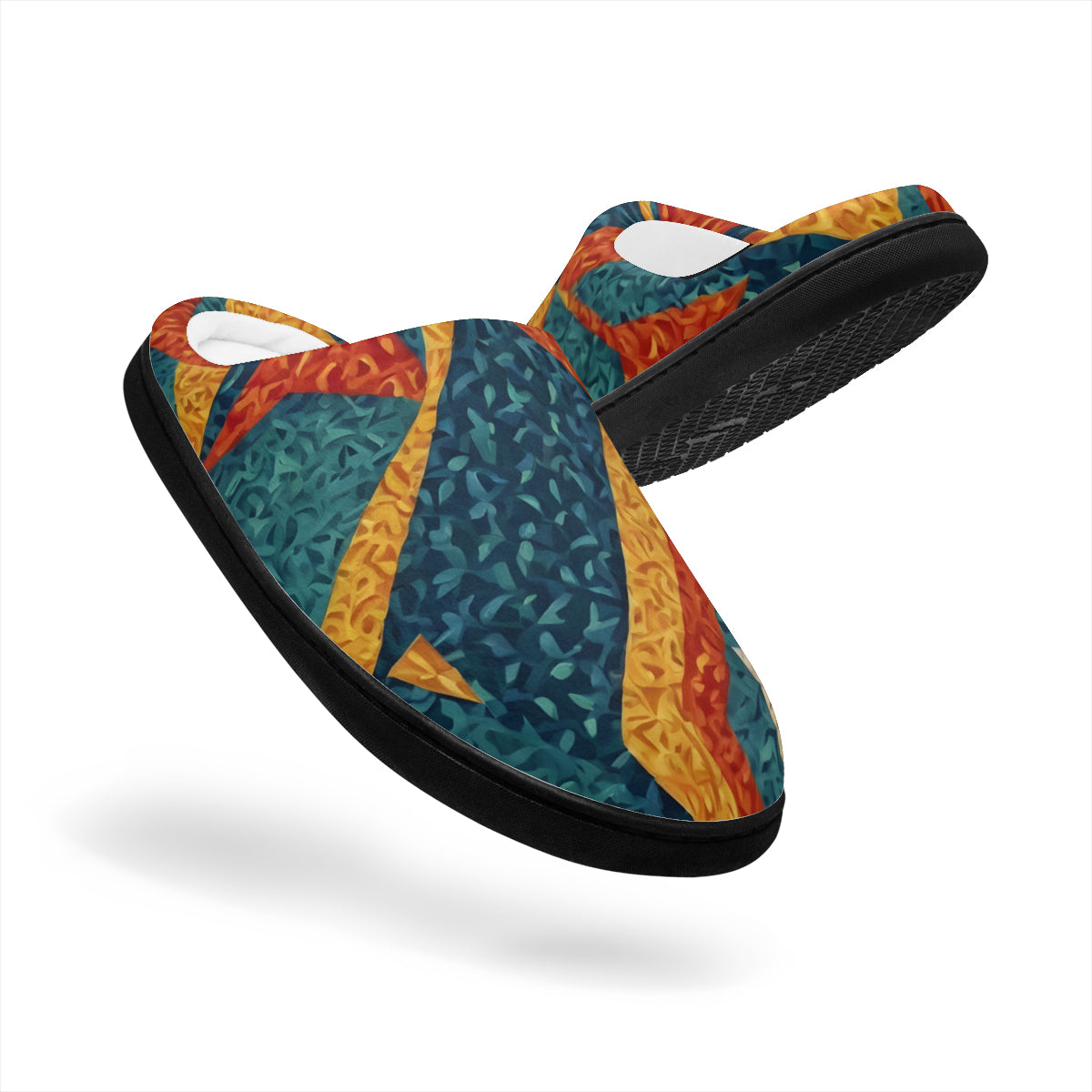Abstract Pattern Personalized Warm Cotton Slippers | Flannel