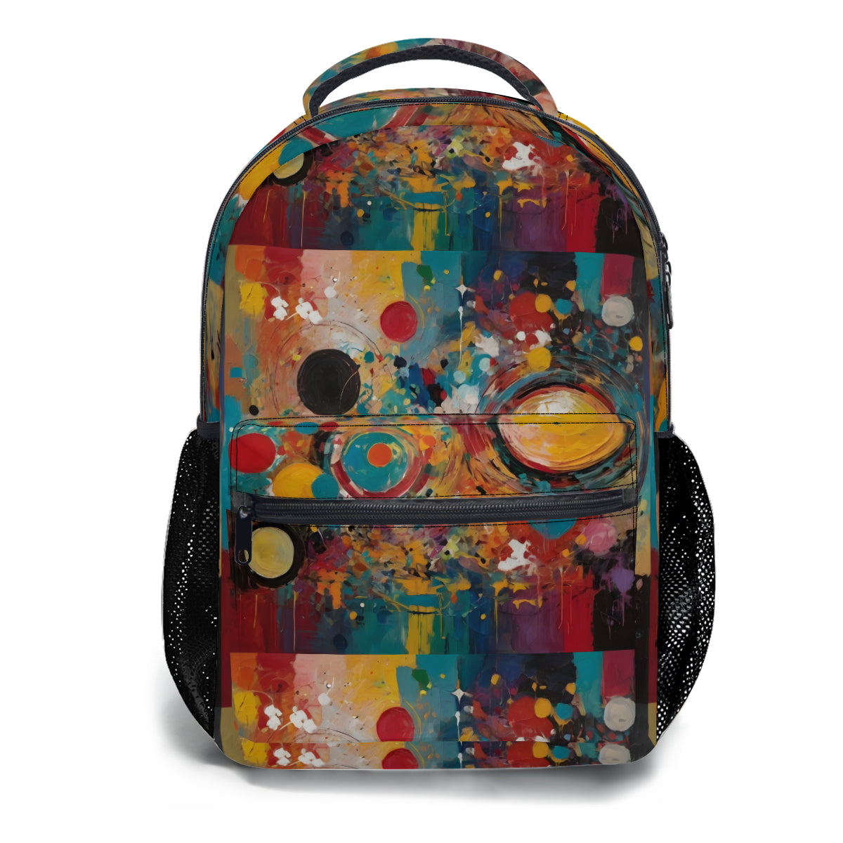 Crazy Design Student School Bag + Portable Tote Insulated Lunch Bag + Pen Pouch | Oxford Cloth