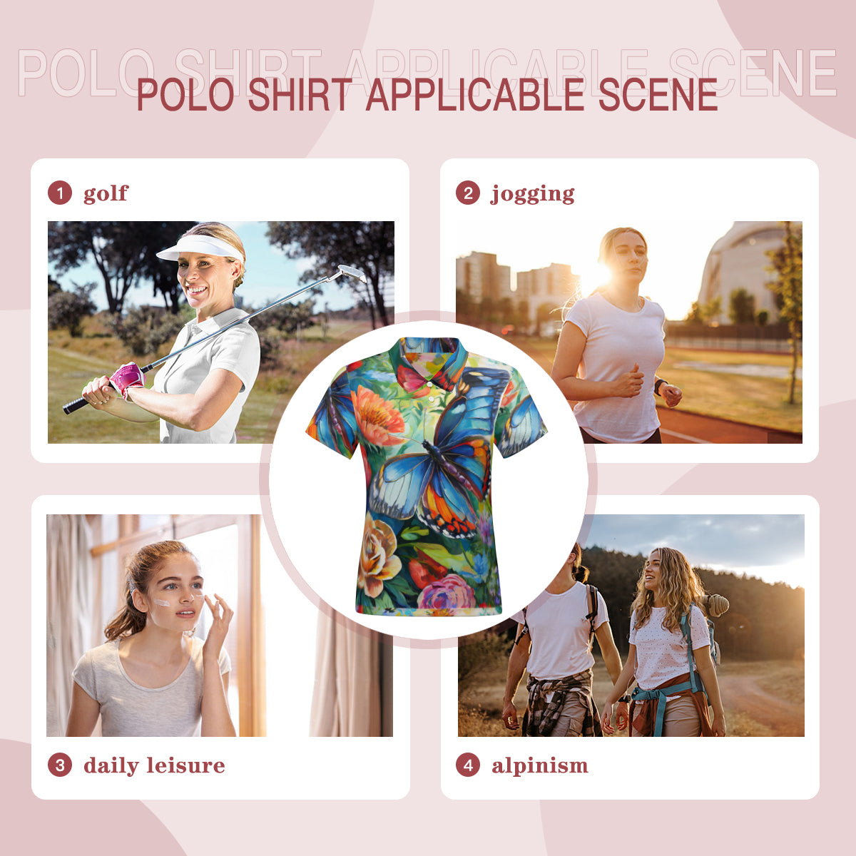 Boho Women's Short-Sleeved Polo Shirt