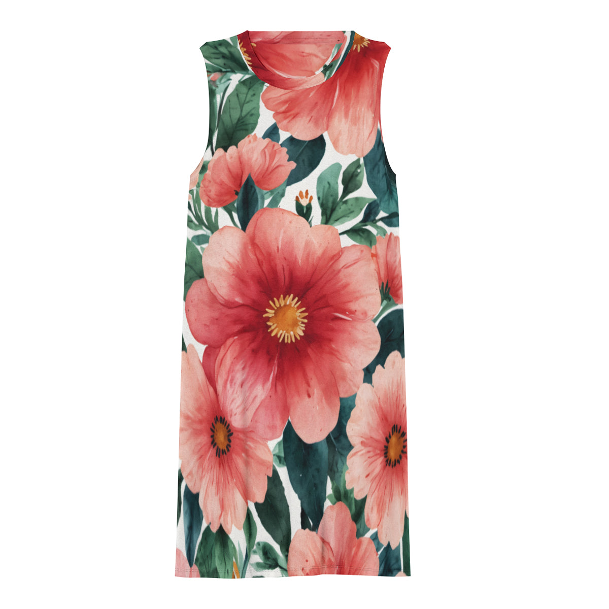 Pink Floral Women's Casual Dress | Polyester