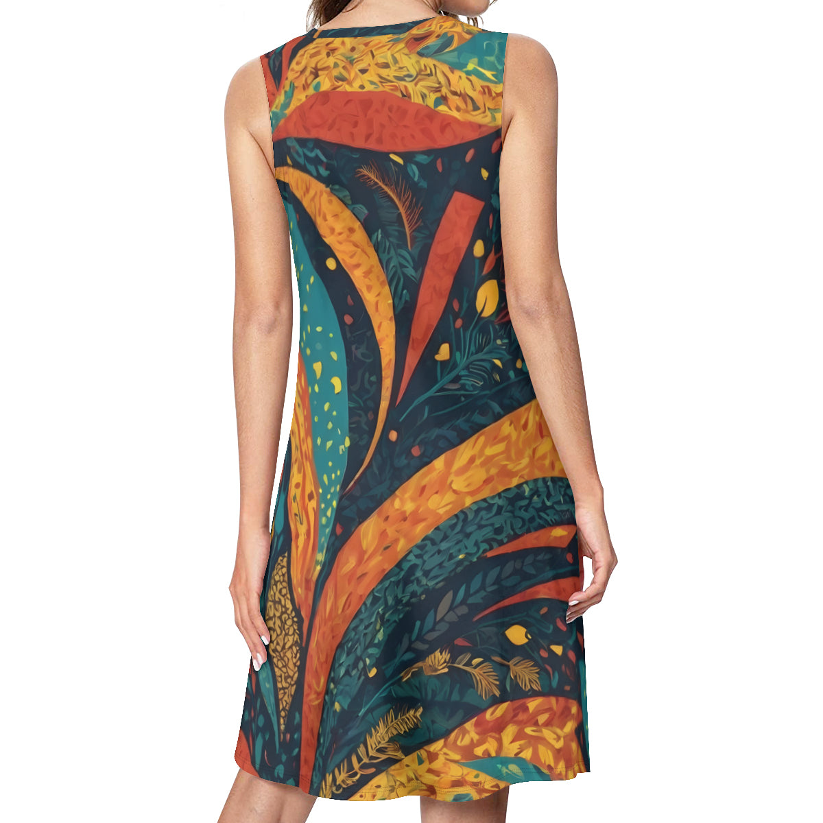 Abstract Beauty Women's Casual Dress | Polyester