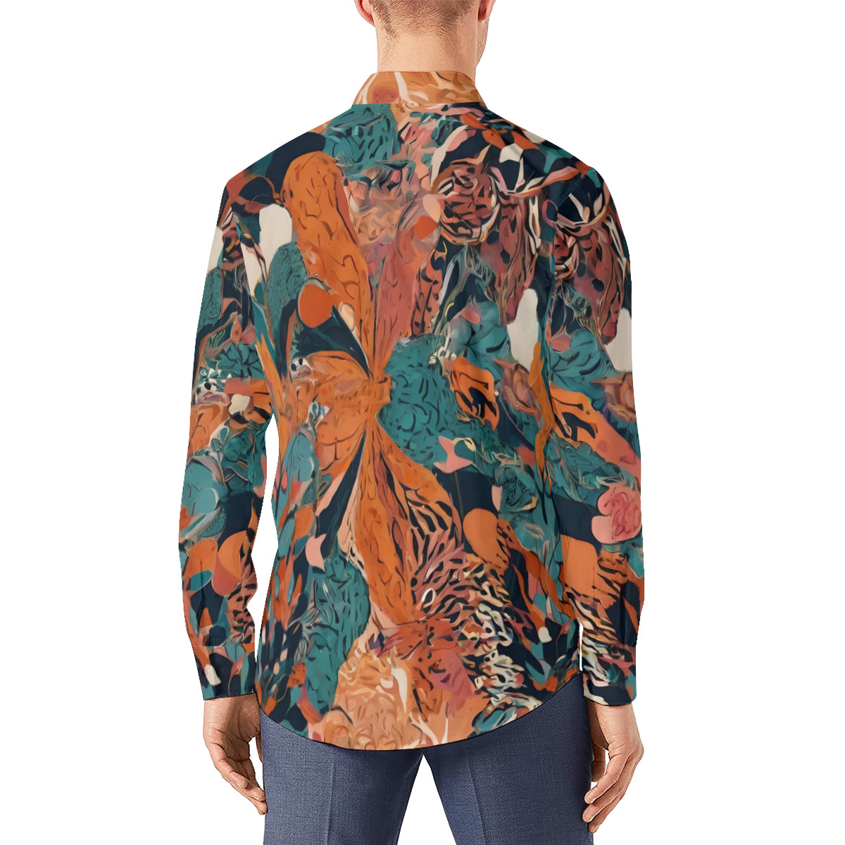 Abstract Vibes Men's Classic Long-Sleeved Shirt