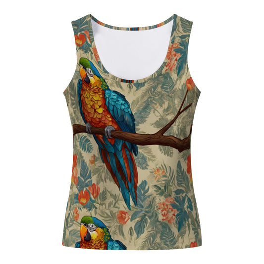 Parrot Design Women's Casual Vest｜Polyester