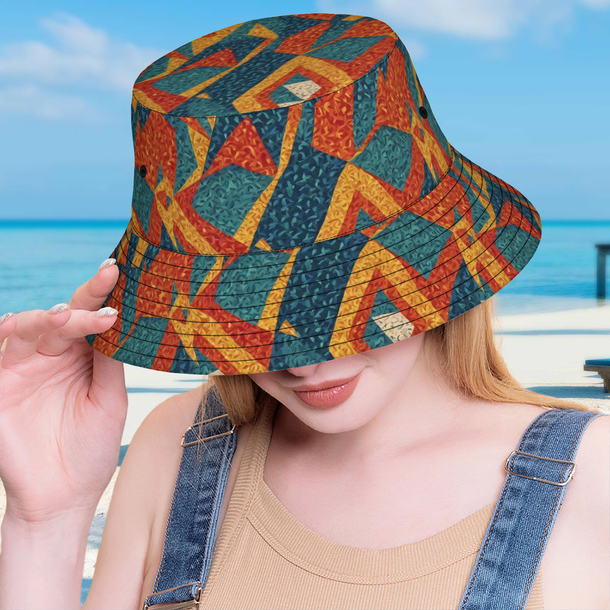 Abstract Pattern Fisherman Hat | Polyester