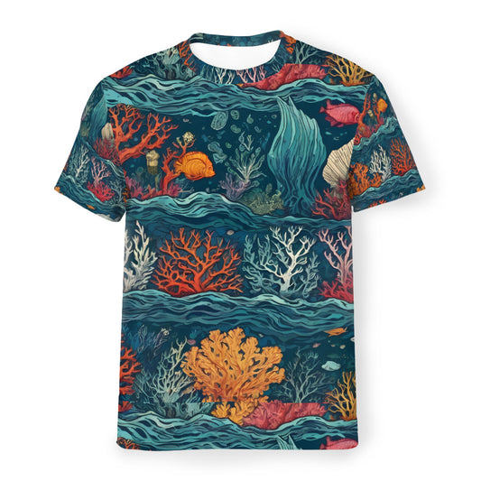 Under Sea Beauty Men's O-Neck European Size T-Shirt | 220GSM Cotton