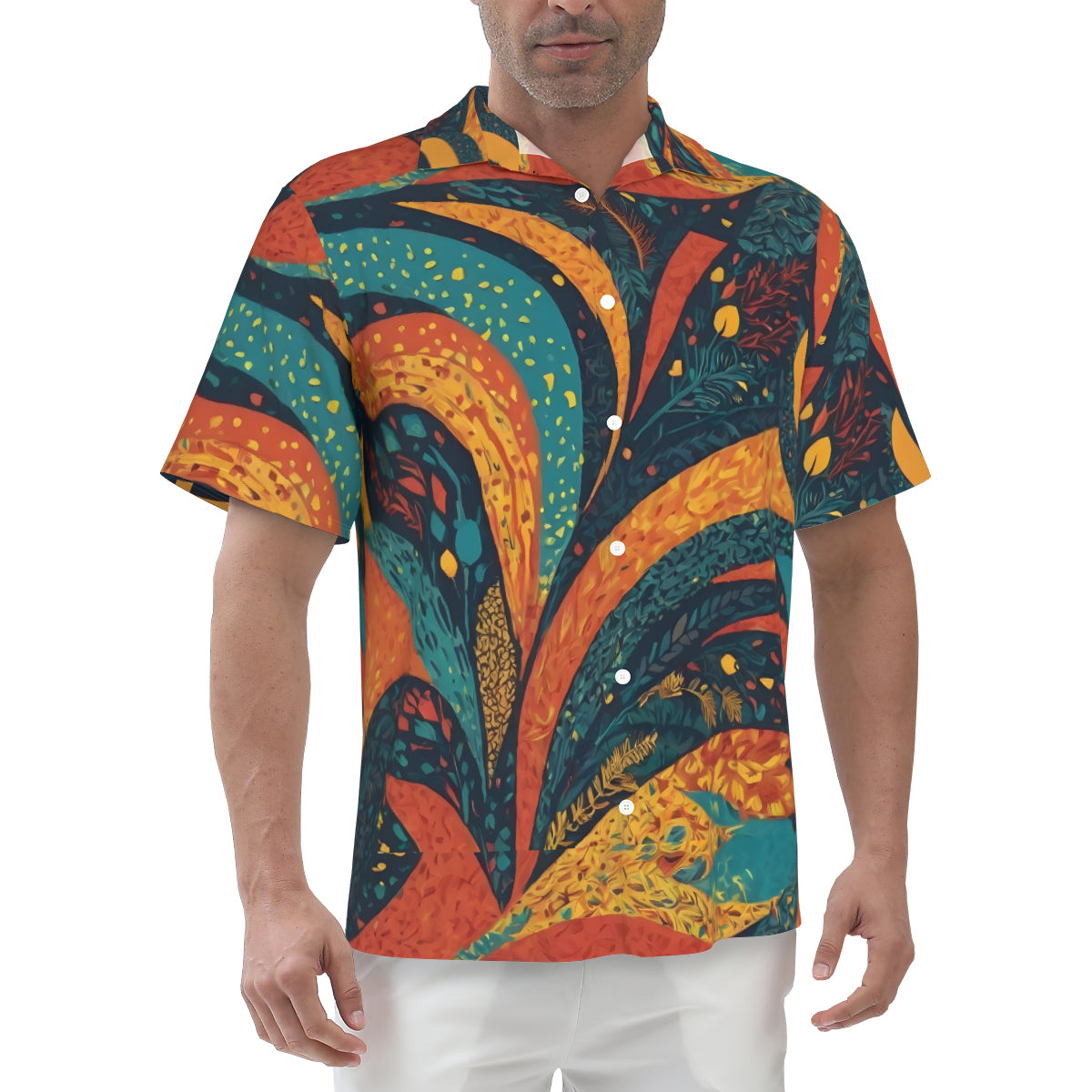 Abstract Beauty Men's Casual Shirt｜Polyester