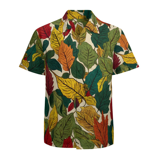 Awesome Leaves All-Over Print Hawaiian Shirt | Polyester