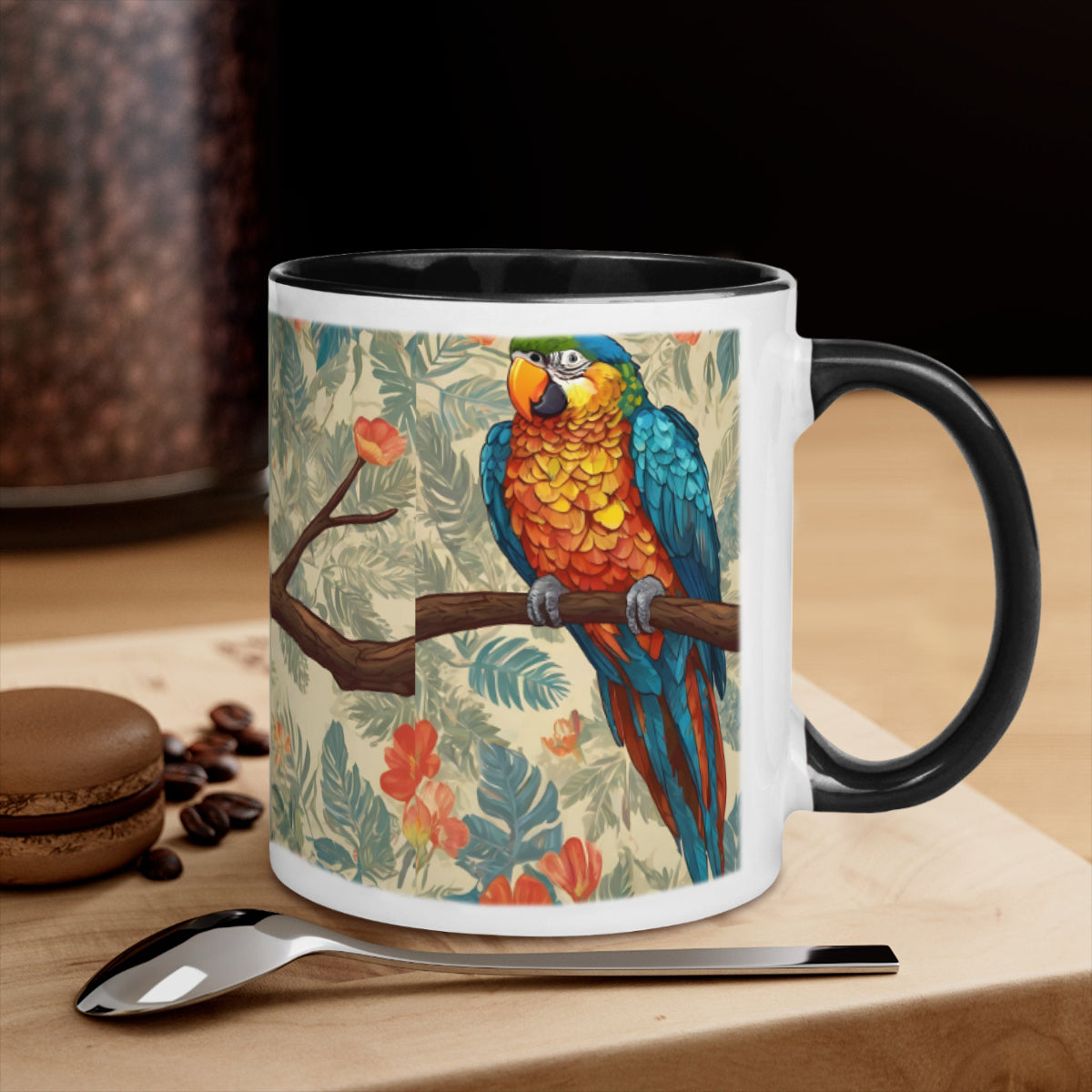 Parrot Design Personalized Two-Tone Mug (325ml/11oz) | Ceramic